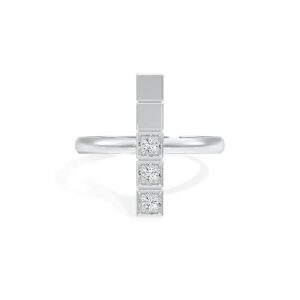 U ARE 925 Sterling Silver 18K Gold and Rose Gold Plated Linear Charm Ring | Gift for Women and Girls | With Certificate of Authenticity and 925 Stamp